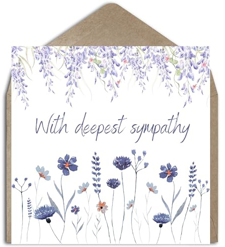 Sympathy Card – Gentle Floral Bereavement Greeting Condolence Thoughtful Gesture