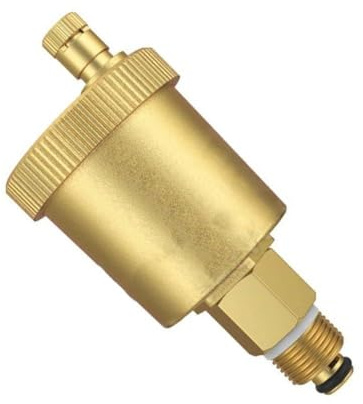 Emiif Automatisches Entlüftungsventil 3/8 Zoll, Messing Hydraulische Steuerung für Warmwasserheizkörper und Hydronische Heizsysteme, 10 bar Max Druck, 110 °C Max Temperatur