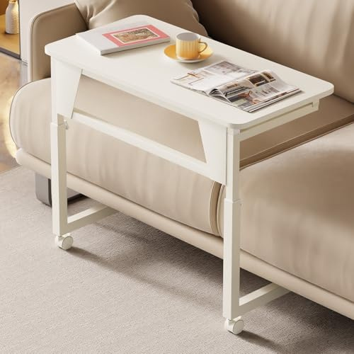 ZYZSY Über-Betttisch Auf Rollen, Laptoptisch höhenverstellbar 65-80cm, mobiles Stehpult Überbett-Tisch, für Wohnzimmer, Schlafzimmer, Büro,Bett,Sofa(60 * 40cm/23.6 * 15.7in)