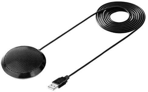 OSALADI USB Kondensator Mikrofon Rund Kristallklarer Hochwertiger Sound Plug Play USB Mikrofon für Laptop PC Konferenz und Spielemikrofon