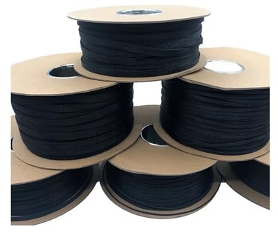 Manicotto a treccia in PET isolato 1/5/10M 3/4/6/8/10/12/14mm Protezione stretta for guaina avvolgente for filo ad alta densità Nero Rosso Guaina for cavo(Black,6mm,2M)