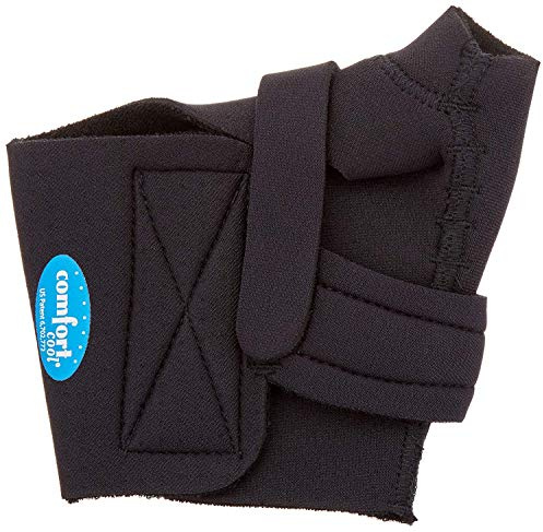 Comfort Cool Thumb CMC Restriction Splint - Breathable Neoprene Thumb Brace for Arthritis - Black, Right Hand, Medium Plus (7.25 to 8.25 inches)