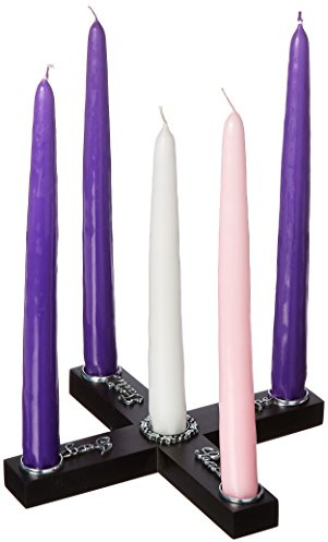 Cathedral Art (Abbey & CA Gift Joy Faith Hope Peace Wood Cross Advent Candleholder Wreath