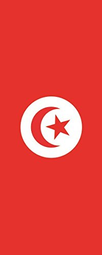 U24 Drapeau de la Tunisie en format portrait 80 x 200 cm