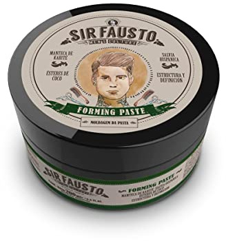 Cera para Pelo de Hombre Forming Paste - Ideal para todo tipo de Cabellos - 100 ml - Potente Fijadora, Moldeadora y Definición - 100% Natural con Manteca de Karité y Salvia Hispánica - Sir Fausto