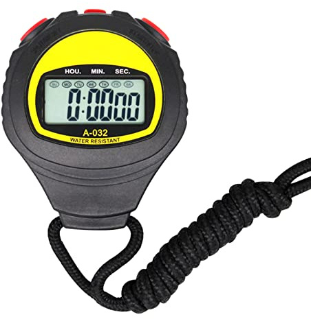 Cronometro Sportivo,Digitale Cronometro Sportivo 1/100 di Secondo Timer Palestra Impermeabile con Funzione DI Allarme per Allenatori e Arbitri dI Fitness Sportivo