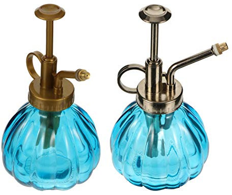 Flacon Pulvérisateur Vintage en Verre Bleu 2 Pièces