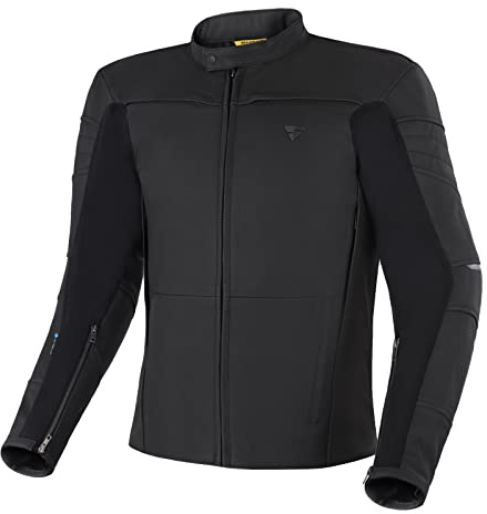 SHIMA SHADOW TFL Motorradjacke Herren | Premium Biker-Lederjacke Belüftet mit CE Rücken, Schulter und Ellbogen Protektoren, verstärkte Doppelnähte, TFL-Kühltechnik (Schwarz, 3XL)