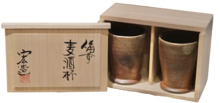 Japanische Keramik Bizen Yaki Stil Vintage Craft Bierkrug (284 ml) / Neuheit Bierkrug / Handarbeit