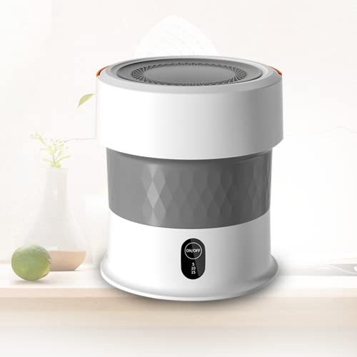 PanHuiWen Pliable Mini Lave Linge Pas Cher Ultrasons Mini Machine A Laver Portable 13L pour Voyage Voyage d'affaires,White-Ozone