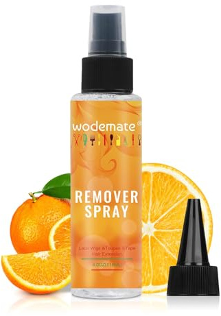 wodemate Dissolvant pour extensions adhésives 4OZ, spray dissolvant pour perruques en dentelle à action rapide, solvant pour ruban adhésif pour extensions capillaires, doux pour la peau