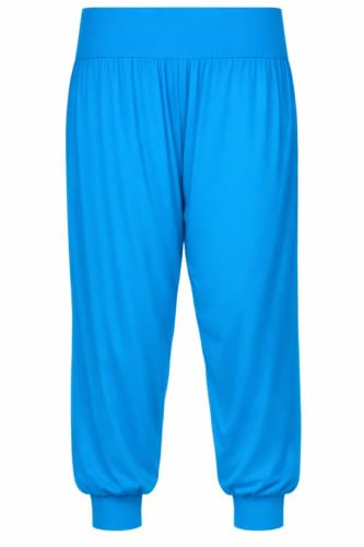 Gum & Berries Haremshose für Mädchen Alibaba locker lässig Baggy-Hose Sport Tanz elastisch Yoga-Leggings Kinder Neon ausgestelltes Kostüm Kinder Bequeme entspannte Hose mit hoher Türkis 13-14 Jahre