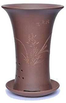NEWCES Pot De Fleur Pots De Fleurs Intérieur Salon Étude Orchidée Pot en Céramique Pot De Fleur Respirant avec Plateau Orchidée Spécial Pot De Fleur Pot De Jardinière