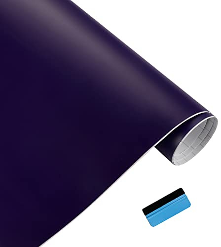 NewL Matte Vinylfolie für Autos, Aufkleber und Aufkleber, Folie, blasenfrei, Dekoration, DIY, Motorrad, Automobil, Autozubehör (Violett, 30cm x 150cm) | Matte Oberfläche, Luftablasskanäle, Wärme dehnbar, wetterfest, für Auto, Motorrad & Möbel, Laptop, Telefon Dekor