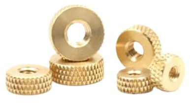 SEIDER 5 Teile/los M3 M4 M5 M6 Messing Flache dünne Kopf gerändelte Hand festziehen daumenmutter(M5x12x4.5)