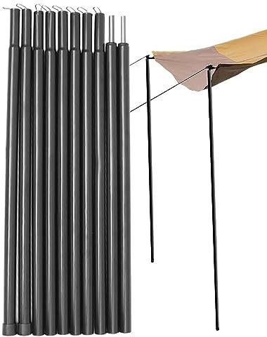 Vesone Shade Sail Poles | Telescoping Support Poles for Tent,Iron Rods for Outdoor Sports for Sunshade Sail, Beach Tent, Canopies, Sunshade Hammock, Sunshade Tarpaulin, Tent