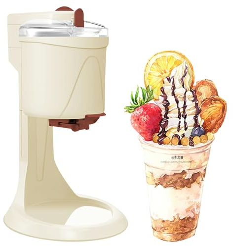 KYZTMHC Softeismaschine Schneekegelmaschine Sorbet-Slushie-Maker Softeismaschine Startseite Fruchtdessert Joghurtkegel-Eismaschine