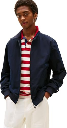 Tommy Hilfiger Cazadora de entretiempo Hombre Harrington con cremallera, Azul (Desert Sky), XL