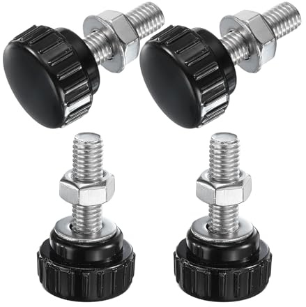 QUARKZMAN 4 Stück Rändelschraube mit Gewinde M8 x 25mm Rundkopfschraube mit Muttern Unterlegscheiben, Flügelschrauben Edelstahl 304 Klemmhebel 25mm Klemmknöpfe für Maschine