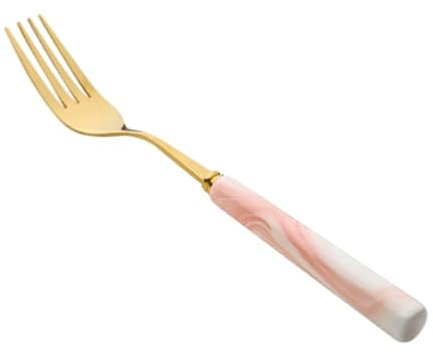 CCYENG Set di Posate in Ceramica marmorizzata con Manico in Ceramica, Coltello, forchetta, Cucchiaio, 1/4 Pezzi, Set di stoviglie in Acciaio Inossidabile, forchette da tavola, Set di Posa