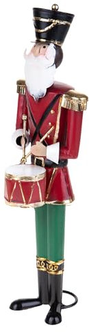 Magie di Natale Soldatino schiaccianoci natalizio con tamburo h 35 cm