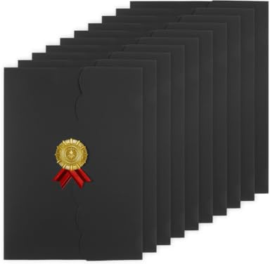 A4 Urkundenmappe 5 Stück/10 Stück Urkundenhülle Zeugnisse Auszeichnungen Dokumentenmappe Zertifikate Dokumente Zeugnismappe Für Abschlussfeier Prüfung Graduation Business