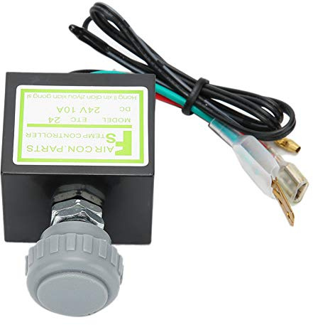 Elektronischer Thermostat, Autozubehör A/C -Temperaturschalter Klimaanlage, 10A -Auto Klimaanlage Elektronischer Thermostatschalter Temperaturregelung Autozubehör (24V)