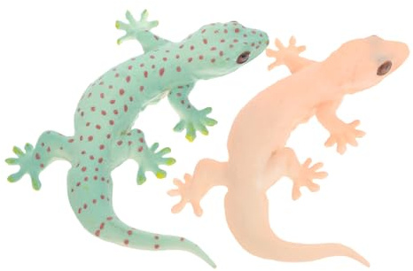Parliky Figuras de Lagarto Realistas 2 Piezas de PVC para Decoración de Escritorio y Jardín de Juguete de Animales de Simulación para Niños