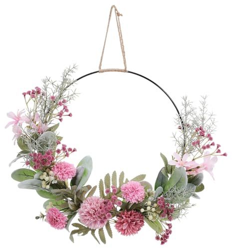 Gatuida Hochzeitskranz Türkranz Dekoration Mit Künstlichen Blumen Zarter Türanhänger Für Haustür Fenster Veranda Und Garten Für Hochzeiten Festtage Und Ganzjährige Wohnraumdeko