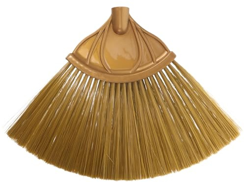 Broom Head Replacement Brown PP PET with Pointed Bristles | Thick Supple Bristles, Gap Cleaning Detail, Easy-clean Finish, Suitable for Ground and Room Use