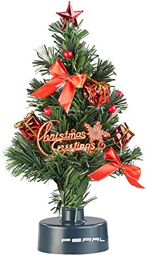 PEARL Weihnachtsbaum Auto: USB-Weihnachtsbaum mit LED-Farbwechsel-Glasfaserlichtern (für Auto 12V, USB Tannenbaum, fürs Zigarettenanzünder)
