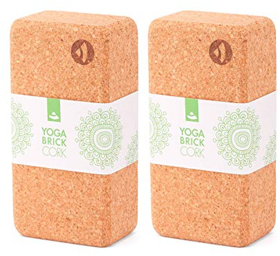 Bodhi Yoga Block Kork Brick | Einzeln & als Set | 100% Naturkork – Universal Yogaklotz | Umweltfreundlich & Nachhaltig | Tool für deine Asanas, Stretching & Regeneration