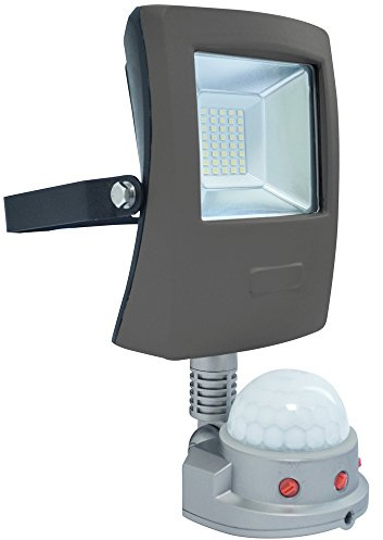 Wonderlamp Proyector LED para Exterior con Sensor de Movimiento, 10 W, Gris, 29.5 x 8 x 11.3 cm