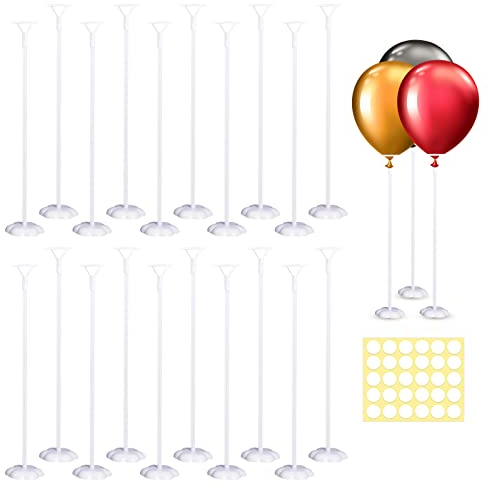 CoKeeSun Set di 20 Porta Palloncini, Porta Palloncini Riutilizzabili, Espositore per Tavolo da Pranzo, Bastone per Palloncini con Tazza e Base, Adatto per Feste, Compleanni, Nuziali
