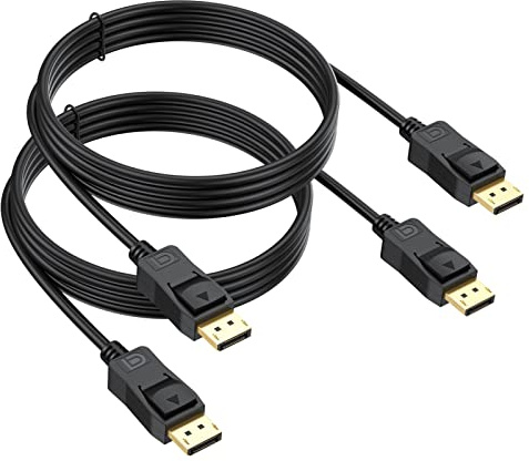 UVOOI 4K DisplayPort Cable 3FT 2-Pack, Display Port to Display Port Cable for Monitor DP to DP Male to Male Adapter 4K@60Hz, 2K@144Hz, 1080P