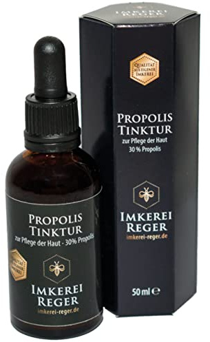 Imkerei Reger Propolis Tinktur 50ml, mit 30% natürlichem Propolis, direkt vom Imker, Propolis Tropfen mit Alkohol