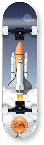 Little Boards Skateboard für Kinder - hochwertiges Komplettboard für Anfänger ab 3 oder 6 Jahren, aus 7 Lagen Ahorn, mit Griptape, Achsen und Urethane Rollen, ABEC 5 Kugellager