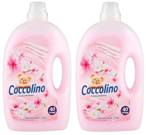 2x Coccolino Ammorbidente Diluito Sensazione Seta Verdünnter Weichspüler 40 Wäschen 3Lt