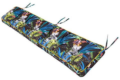 Bankauflage für Gartenbank, Polsterauflage, Sitzkissen, Bankkissen, Bankpolster mit 8 cm Dicke Polsterung, Auflage für Bänke, Made in EU - 120x40 cm - Bunte Blätter