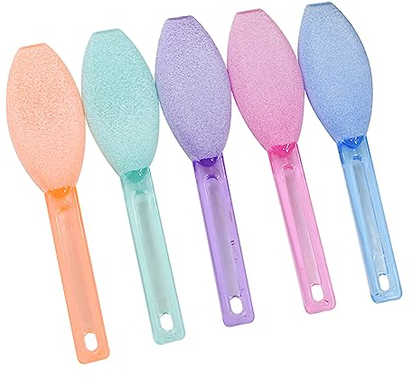 UUYYEO 4 Stück Fußschrubber Bimsstein mit Griff Füße Harte Haut Hornhaut Entferner Fußfeile Pediküre Fuß Raspel Peeling