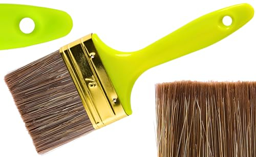 ToolSpace | Pinceau de Peinture | Pinceaux de Lasure Acrylique et Teinture | Pinceau Plat 76mm | Usage Domestique, Vernissage | Poils Synthétiques | Brosse de Mur, Vitrificateur, Carrelage, Plâtre