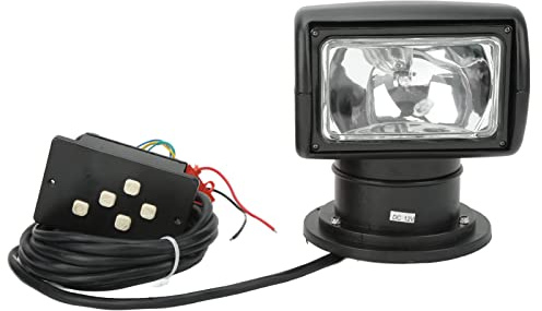 Foco Impermeable para Barco, Rotación de 360 ​​grados, Bombilla Halógena de 100 W, Amplio Rango de Iluminación, Rendimiento Estable, Control Remoto, Reflector para Barco para