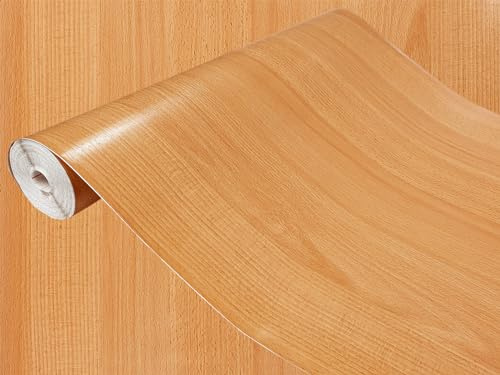 Klebefolie Möbel 45x25 cm - Möbelfolie selbstklebend in Holzoptik - Folie für Möbel zur einfachen Renovierung von Türen, Tischen und Regalen - Klebefolie dekorativ und abwaschbar - Rotbuche