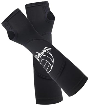Harilla Manguitos de Voleibol, Manguitos de Antebrazo para Pasar Y Golpear con Almohadillas Protectoras Y Orificio para El Pulgar, Manguitos de Voleibol Acolc, negro, XL