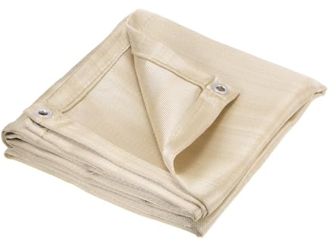 sourcing map Welding Blanket Fireproof 6ftx4ft 1022 Fahrenheit Working Temp Fiberglass Fire Retardant Blankets for Heat Insulation, Welding Soldering Heat Shield