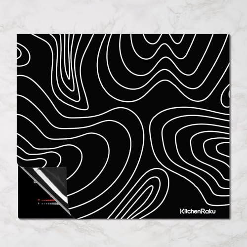 Large Induction Hob Protector Mat 61x53cm, (Magnetic) Silicone Induction Cooker Covers, Electric Cooker Scratch Multifunctional Silicone Mats for Induction Stove