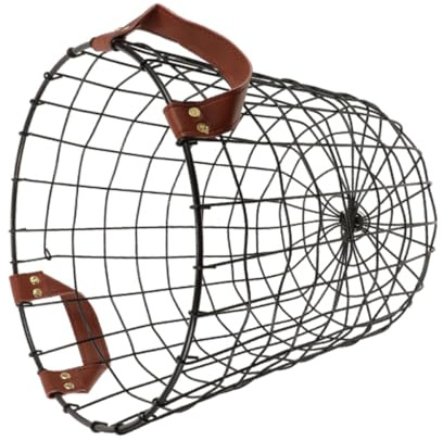 BESPORTBLE Panier Fil de Fer Rond pour Chauffage avec Poignée Style Campagnard pour Maison la Cuisine et Extérieur