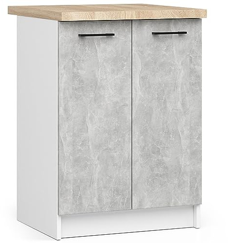 AKORD | Olive Küchenschränke | Geräumig | Robust | Für jedes Design | Für eine kleine Küche | Für eine Küchenzeile | Als Teil eines Sets | Weiß & Beton