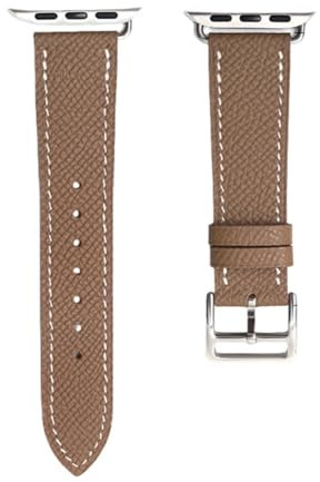 For apple iwatch 49mm / 45mm / 44mm / 42mm /41mm / 40mm / 38mmS10 Watch strap ultra2 Hermes palm print Apple Watch new strap (Brownish and white lines,38/40/41mm)