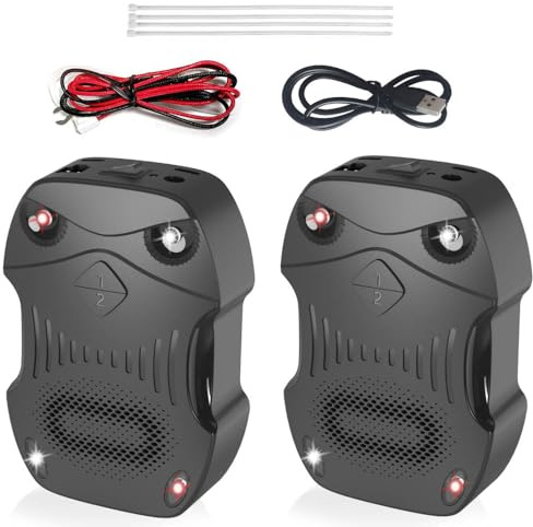 2X Un répulseur de Rats à ultrasons, Moteur de Voiture alimenté par Une Batterie de répulseur de Souris sous Le Capot, Garage, Grenier, sous-Sol, entrepôt, Grange, Protection des véhicules